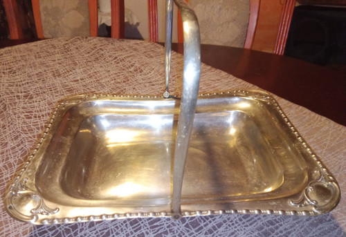 Tablett jugendstil versilbert - tablett,