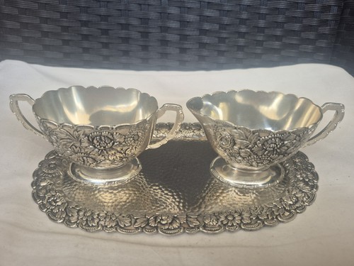 Antikes versilbertes sahne set - antikes, sahne-set