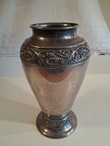 Blumenvase messing versilbert - blumenvase,