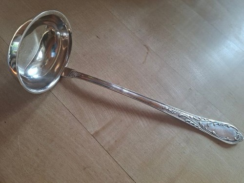 Antike suppenkelle versilbert - antike,