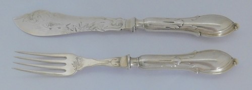 2tlg jugendstil fischbesteck - jugendstil,