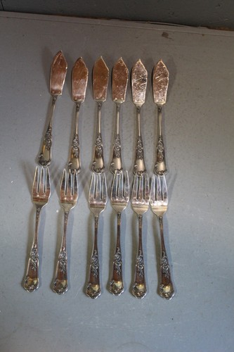Fisch besteck versilbert - fisch, j-b
