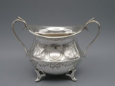 Zuckerschale - versilbert -