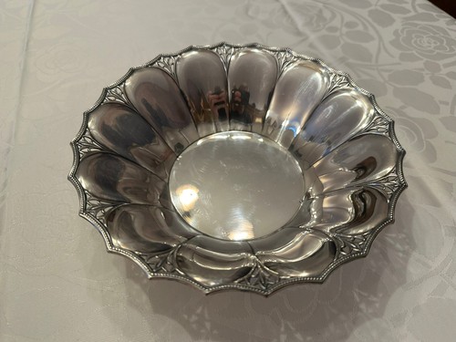 Schale 21cm neu versilbert - 21cm,