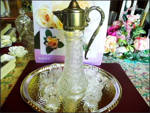 Antike glas karaffe montur - antike,