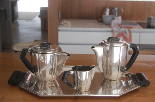 Art deco service versilbert - art,