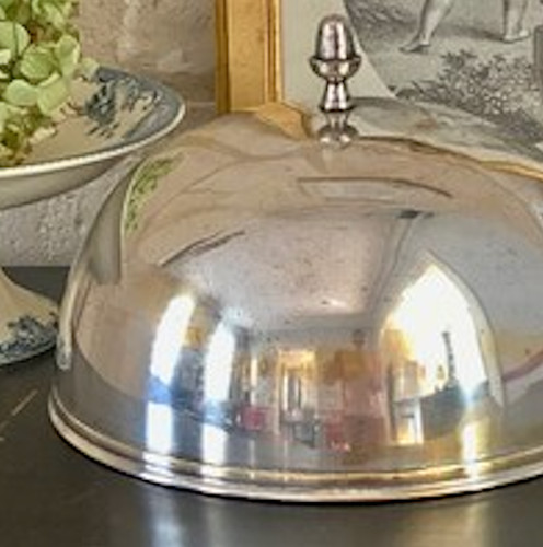 Cloche gross versilbert