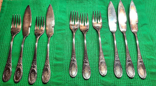 Fischbesteck versilbert