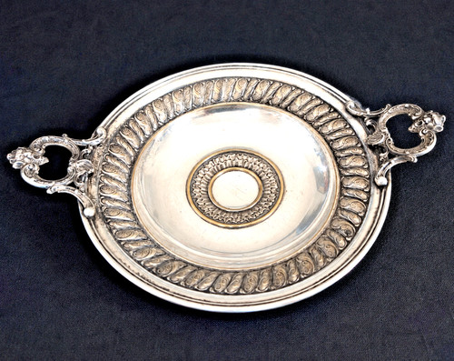 Versilberte henkelschale - versilberte,